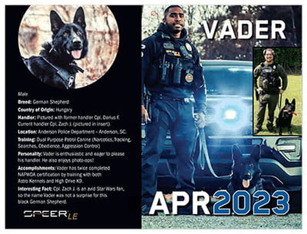 K-9 Calendar April Page