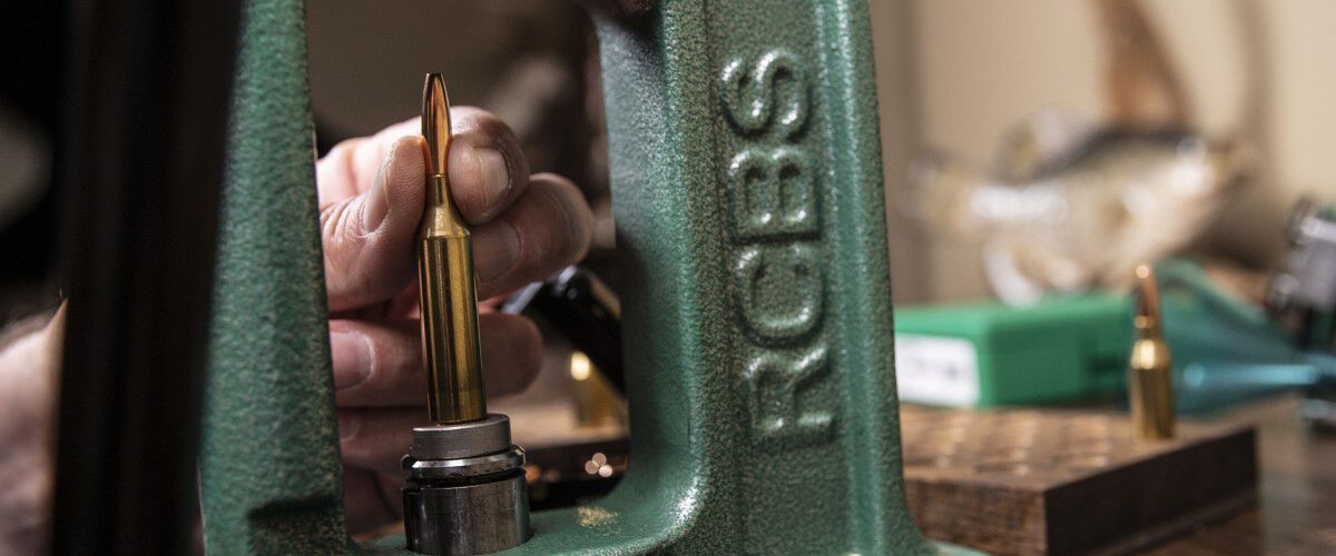 bullets being reloaded with an RCBS reloader