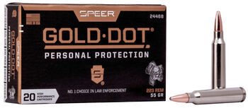 Gold Dot Rifle packaging and cartridges
