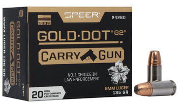 Gold Dot Carry Gun packaging and cartridges
