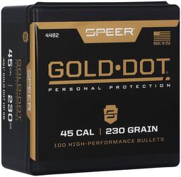 Gold Dot Short Barrel Personal Protection Bullet, .451, 230 Grain