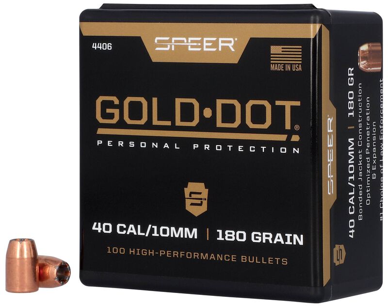 Gold Dot Handgun Component Bullet, .400, 180 Grain