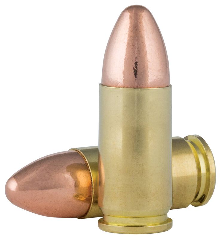 Lawman Handgun Training, 9mm Luger, 124 Grain, Total Metal Jacket, 1090 fps