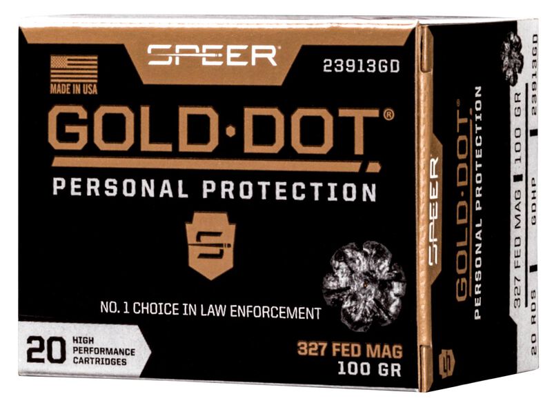 Gold Dot Handgun Personal Protection, 327 Federal Magnum, 100 Grain, Gold Dot Hollow Point, 1500 fps