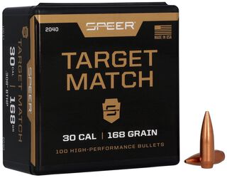 Target Match Rifle Bullet, .308, 168 Grain