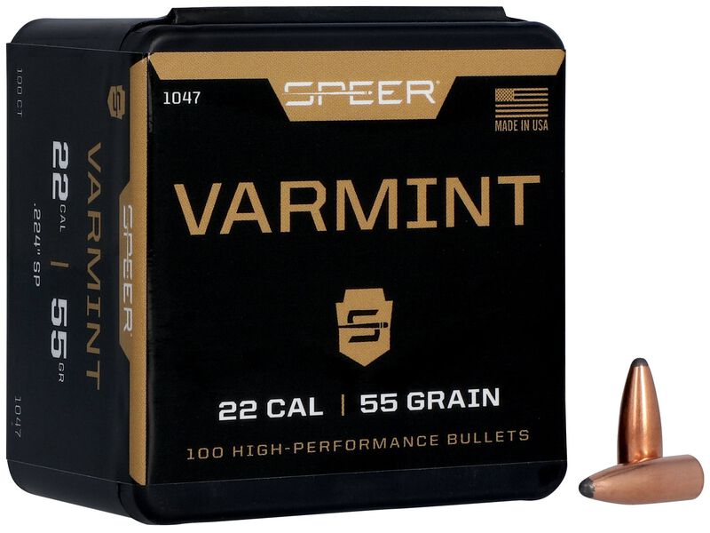Varmint Soft Point Bullet, .224, 55 Grain