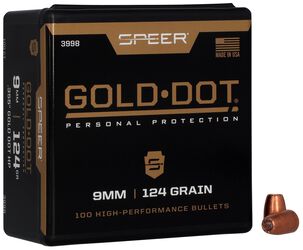Gold Dot Handgun Component Bullet, .355, 124 Grain