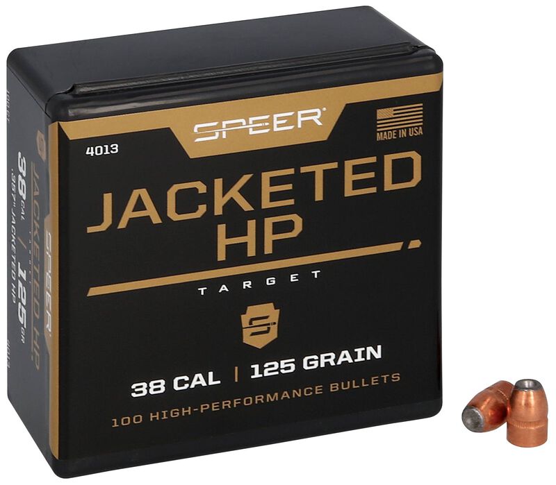 Jacketed Handgun Bullet, .357, 125 Grain, 100 Count
