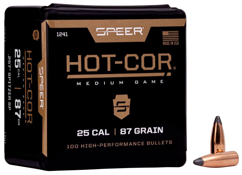 Hot-Cor Rifle Bullet, .257, 87 Grain