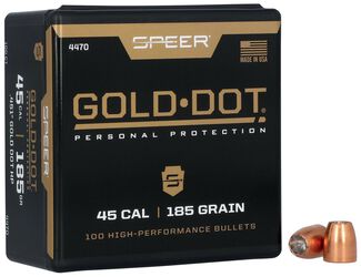 Gold Dot Handgun Component Bullet, .451, 185 Grain