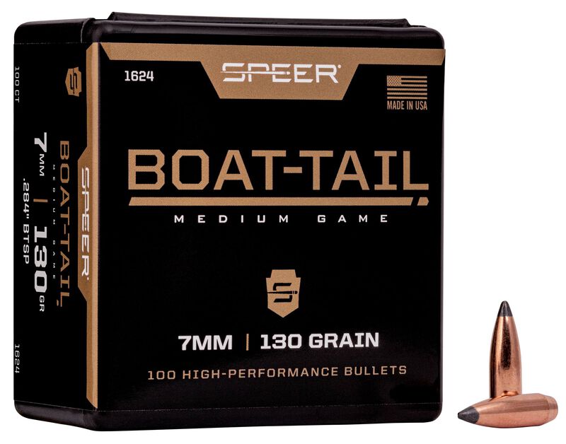 Boat-Tail Rifle Bullet, .284, 130 Grain