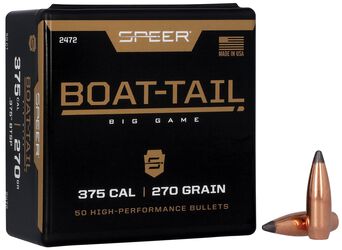 Boat-Tail Rifle Bullet, .375, 270 Grain