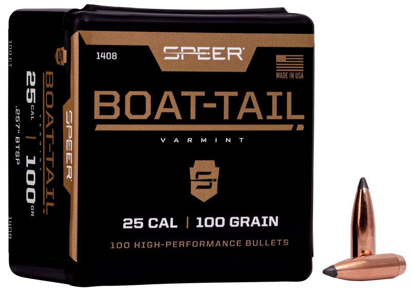 Boat-Tail Rifle Bullet, .257, 100 Grain