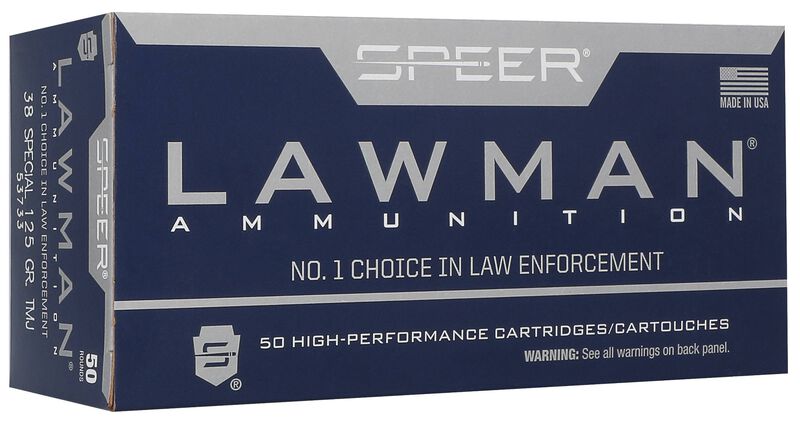 Lawman Handgun Training, 38 Special, 125 Grain, Total Metal Jacket, 865 fps