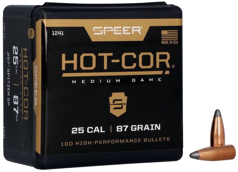 Hot-Cor Rifle Bullet, .257, 87 Grain
