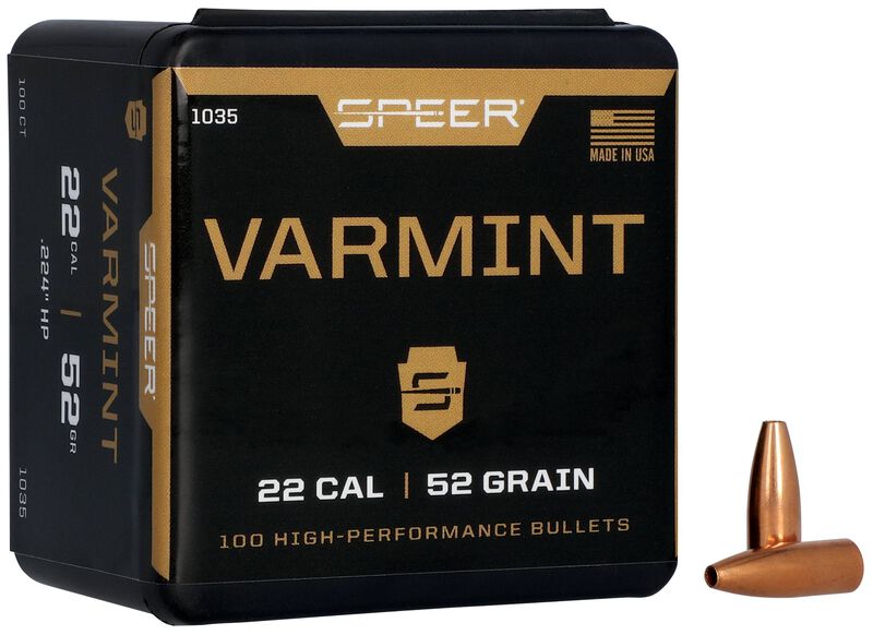 Varmint Hollow Point Bullet, .224, 52 Grain