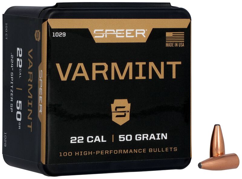 Varmint Soft Point Bullet, .224, 50 Grain