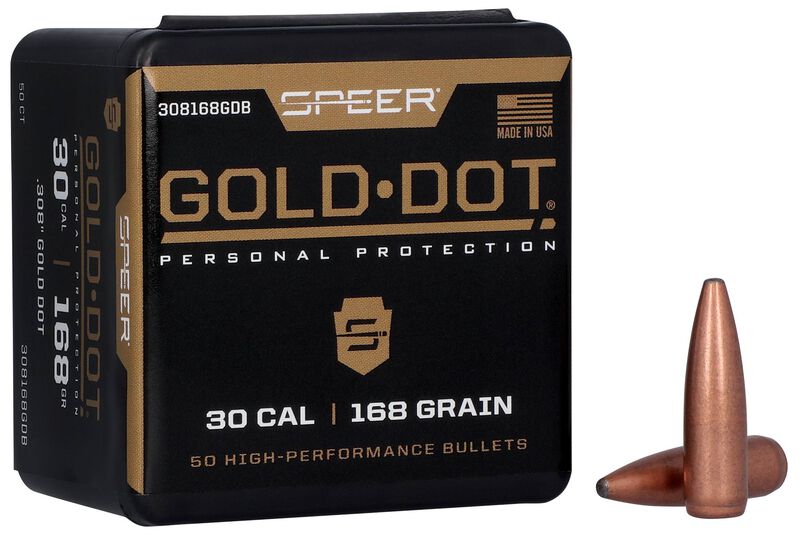Gold Dot Rifle Component Bullet, .308, 168 Grain
