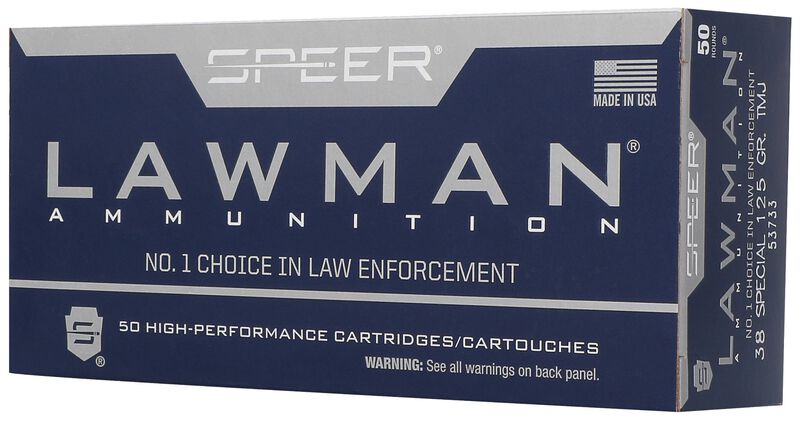 Lawman Handgun Training, 38 Special, 125 Grain, Total Metal Jacket, 865 fps