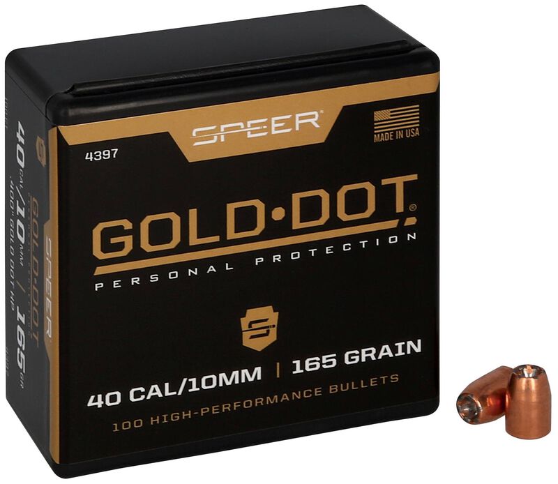 Gold Dot Handgun Component Bullet, .400, 165 Grain