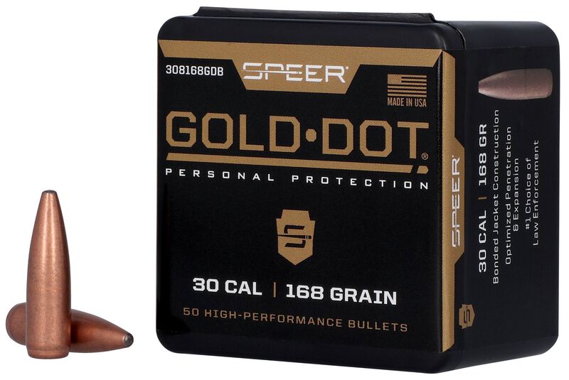 Gold Dot Rifle Component Bullet, .308, 168 Grain