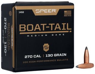 Boat-Tail Rifle Bullet, .277, 130 Grain