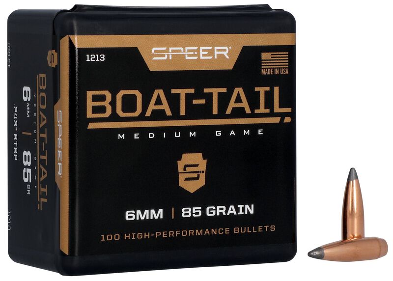 Boat-Tail Rifle Bullet, .243, 85 Grain