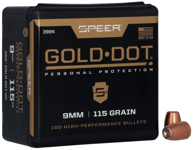 Gold Dot Handgun Component Bullet, .355, 115 Grain