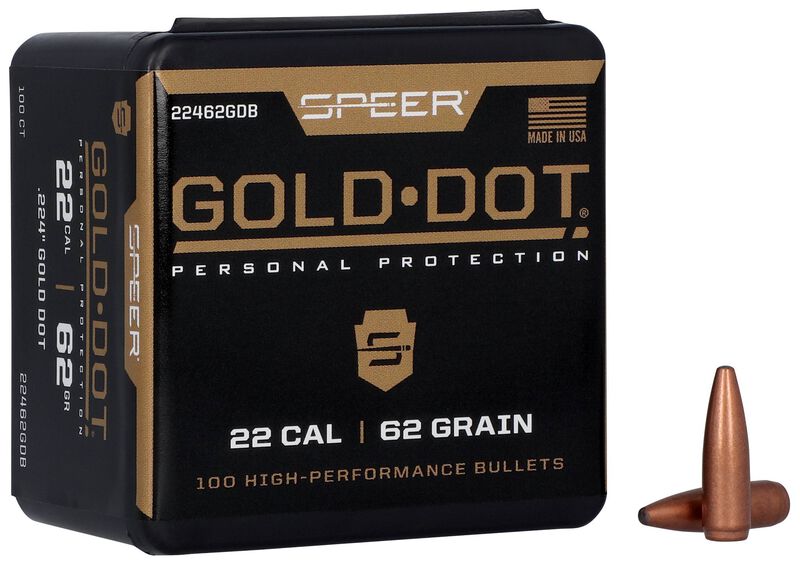 Gold Dot Rifle Component Bullet, .224, 62 Grain