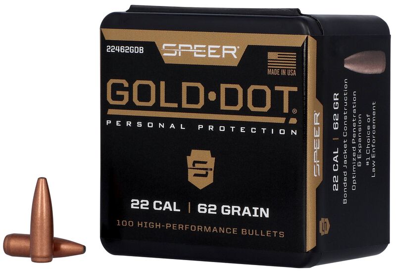 Gold Dot Rifle Component Bullet, .224, 62 Grain