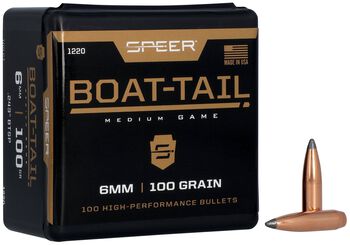 Boat-Tail Rifle Bullet, .243, 100 Grain