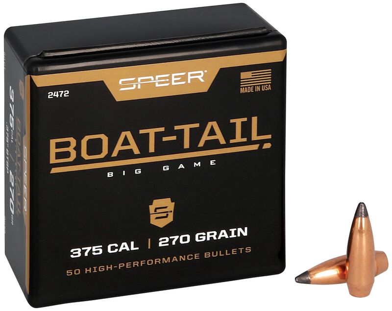 Boat-Tail Rifle Bullet, .375, 270 Grain