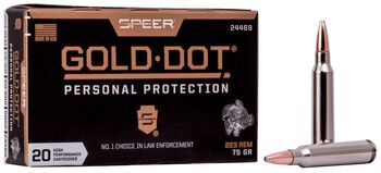Gold Dot Rifle Personal Protection, 223 Rem, 75 Grain, Gold Dot Soft Point, 2775 fps