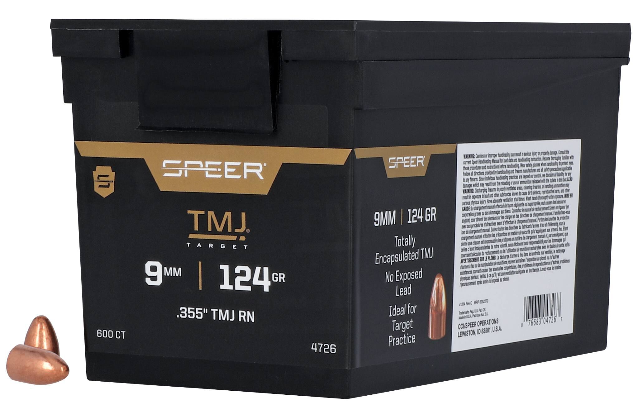 Buy TMJ Handgun Bullet, .355, 124 Grain | Speer