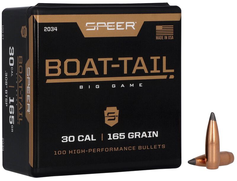 Boat-Tail Rifle Bullet, .308, 165 Grain