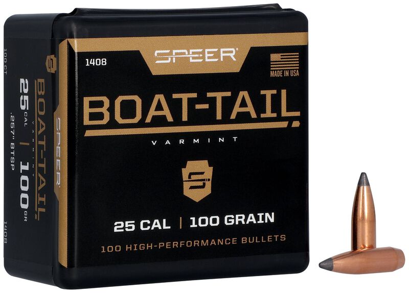 Boat-Tail Rifle Bullet, .257, 100 Grain