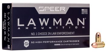 Lawman Handgun Training, 380 Auto, 95 Grain, Total Metal Jacket, 950 fps