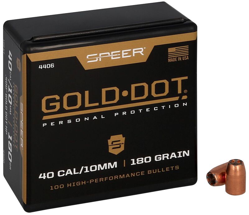 Gold Dot Handgun Component Bullet, .400, 180 Grain