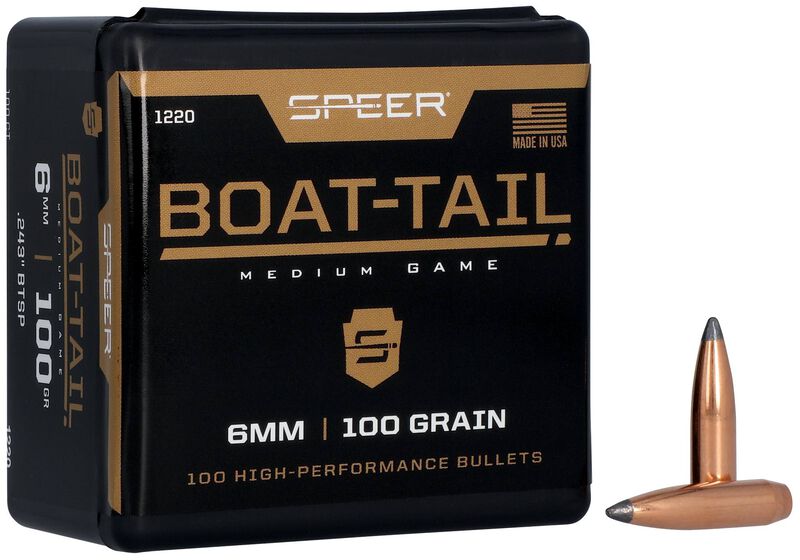 Boat-Tail Rifle Bullet, .243, 100 Grain