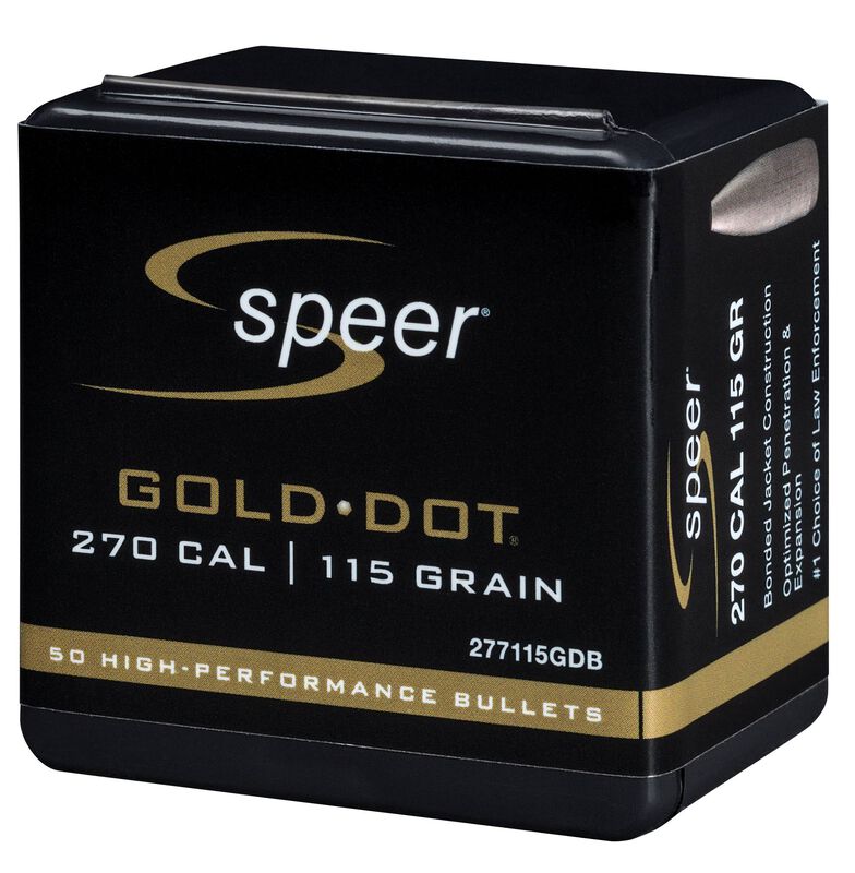 Gold Dot Rifle Component Bullet, .277, 115 Grain