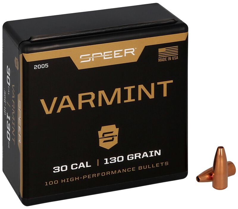 Varmint Hollow Point Bullet, .308, 130 Grain