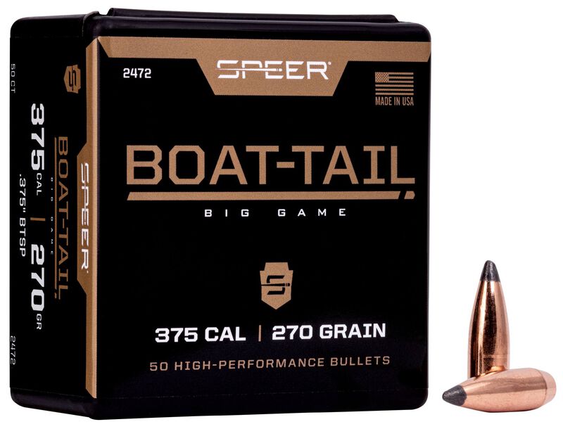 Boat-Tail Rifle Bullet, .375, 270 Grain