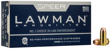Lawman Handgun Clean-Fire Training, 40 S&W, 180 Grain, Total Metal Jacket, 1000 fps
