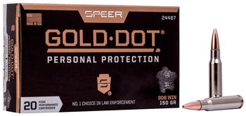 Gold Dot Rifle Personal Protection, 308 Win, 150 Grain, Gold Dot Soft Point, 2820 fps