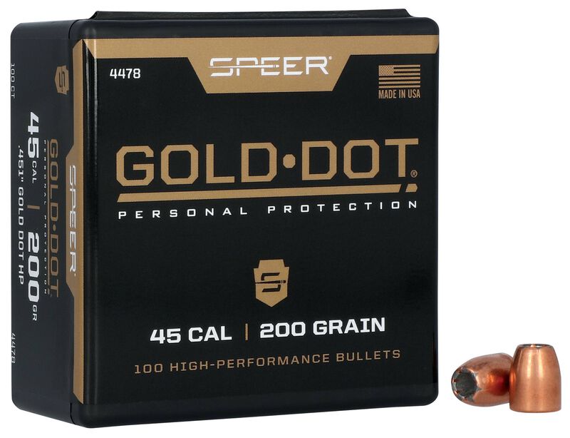Gold Dot Handgun Component Bullet, .451, 200 Grain