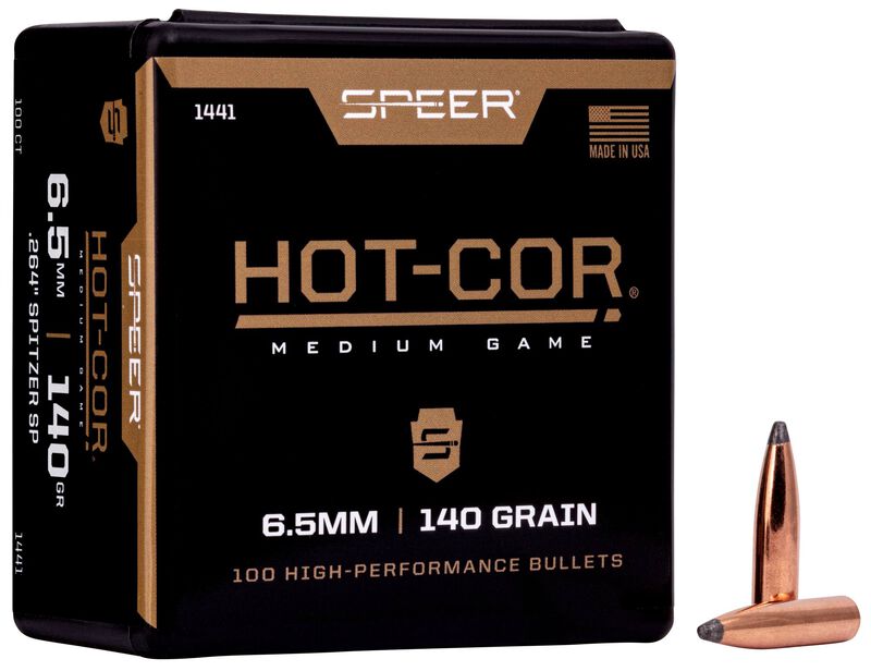 Hot-Cor Rifle Bullet, .264, 140 Grain