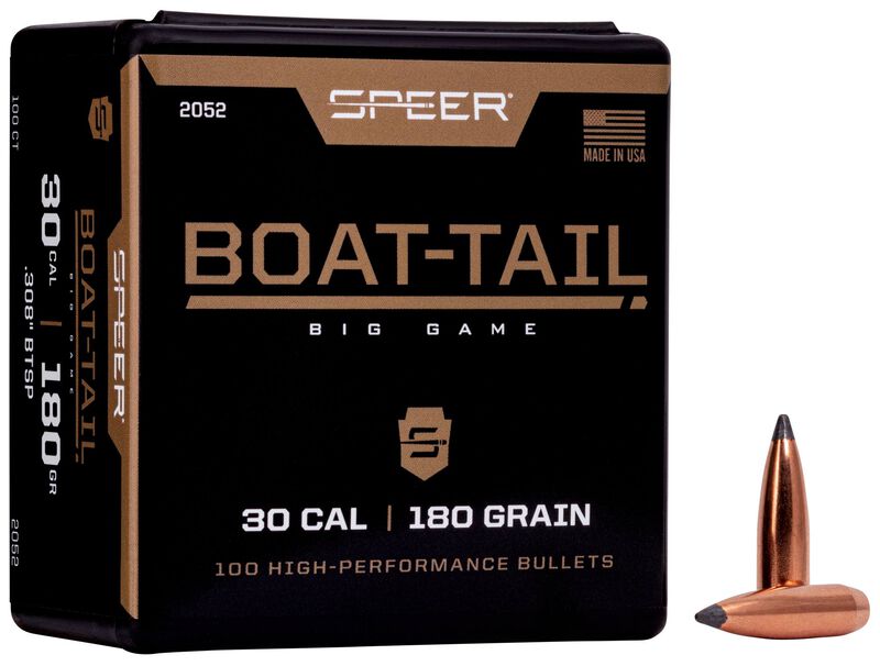Boat-Tail Rifle Bullet, .308, 180 Grain