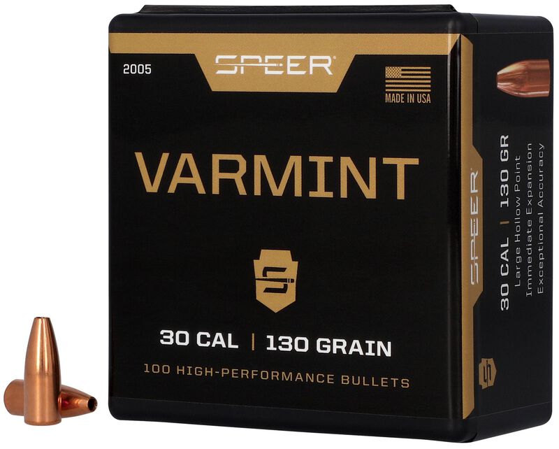 Varmint Hollow Point Bullet, .308, 130 Grain