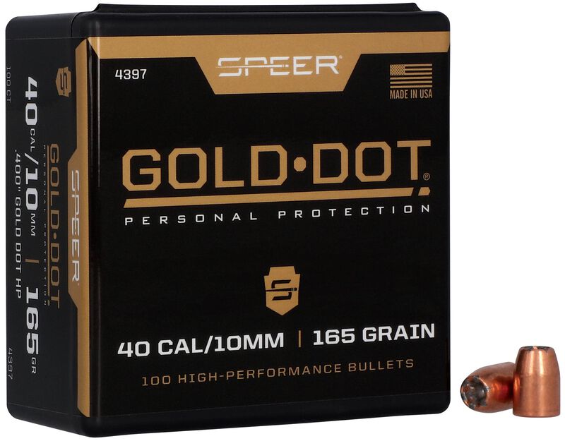 Gold Dot Handgun Component Bullet, .400, 165 Grain