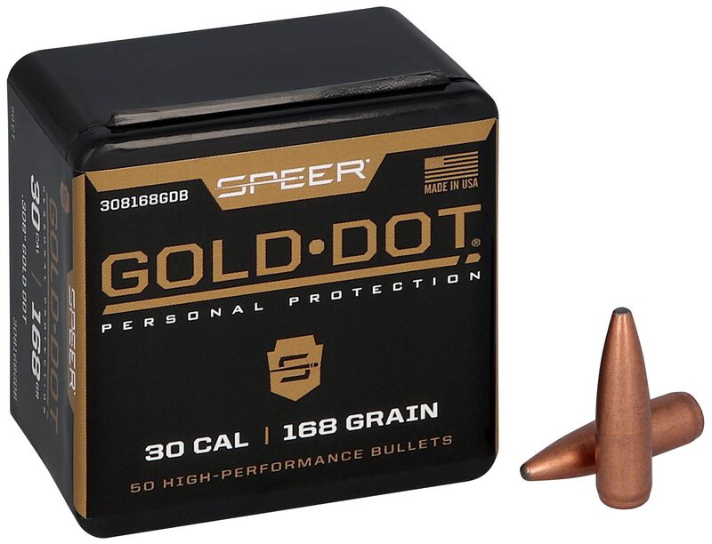 Gold Dot Rifle Component Bullet, .308, 168 Grain